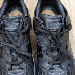 Louis Vuitton Black Leather Sneakers for Men